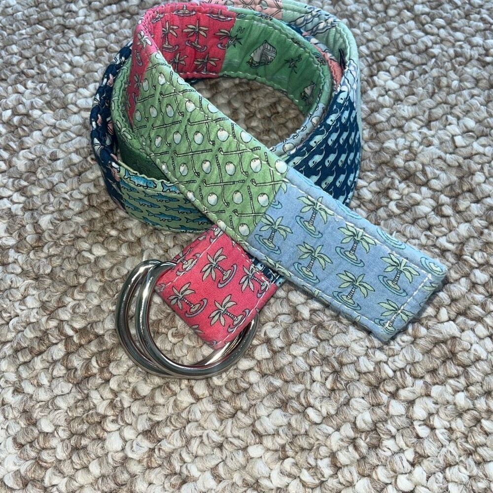 VINEYARD VINES D-RING PATCHWORK BELT WOMENS SIZE SMALL